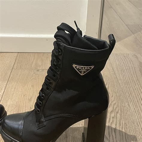 prada shoes female black heels|Prada heeled boots.